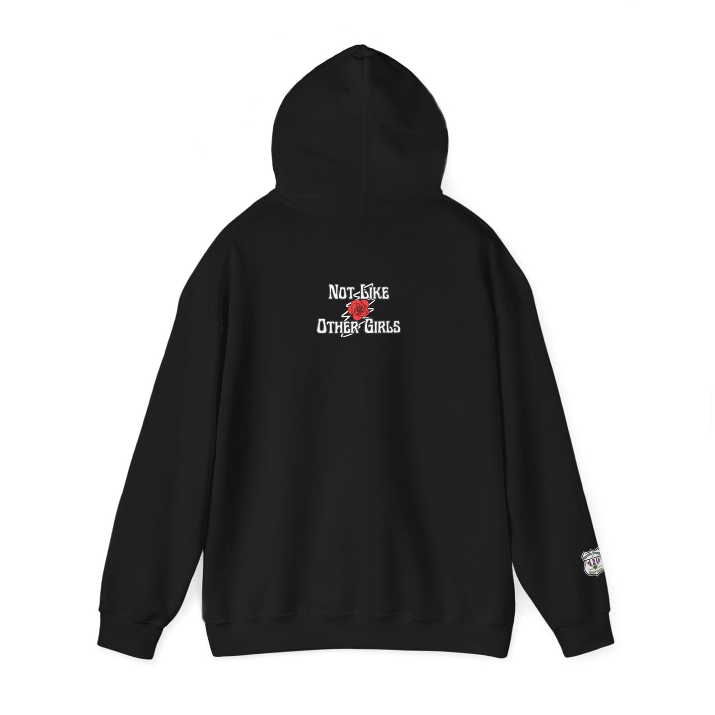 Grateful Dead hoodie scarlet begonias sweatshirt - print on front, back, and sleeve- Not like other girls