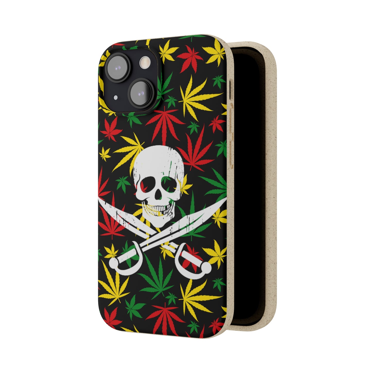 420 cannabis Jolly Roger Buccaneer weed Biodegradable eco friendly phone case