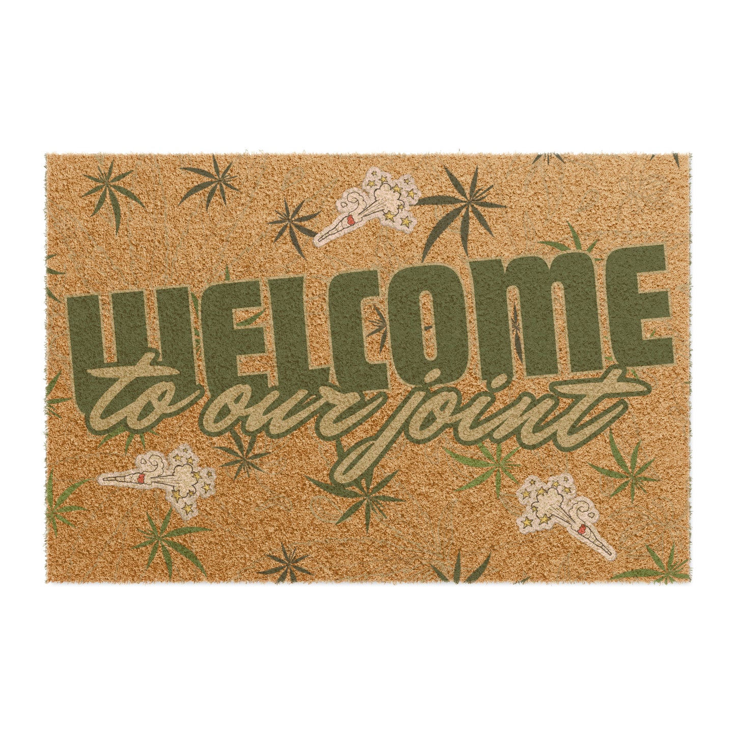 Stoner Doormat - Welcome To our Joint - stoner welcome mat outdoor rug - hippie home decor coconut fiber doormat - welcome stoners