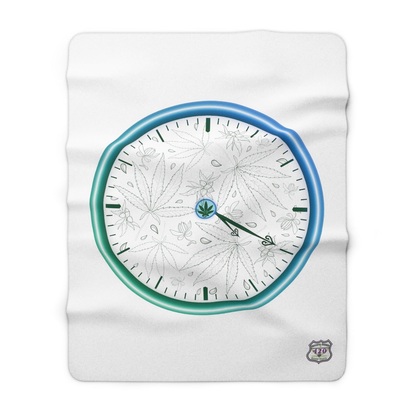 420 clock cannabis couture decor blanket marijuana 420 clock blanket perfect high end gift for stoners 2 sizes 420 home decor