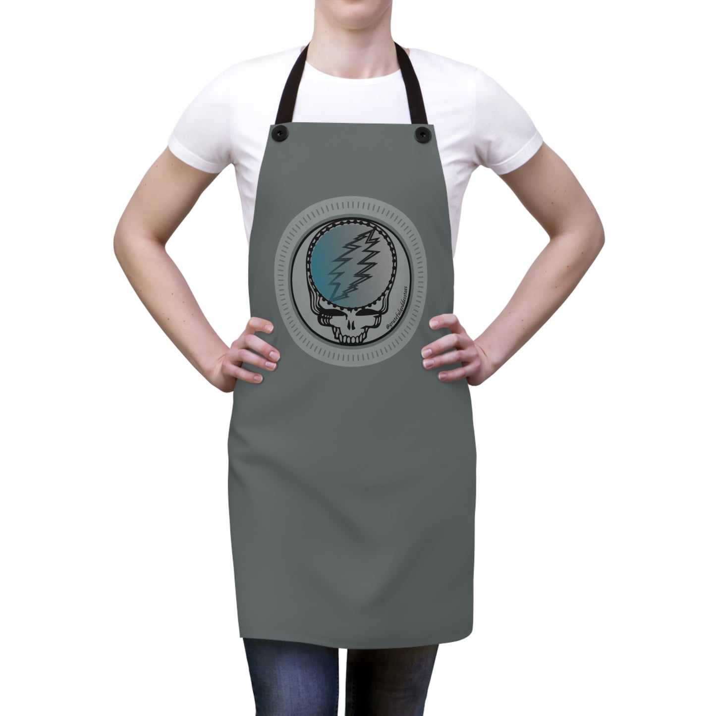 Grateful Dead home Steal your face gray Apron
