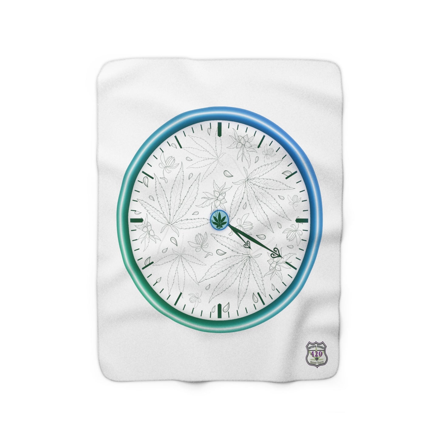420 clock cannabis couture decor blanket marijuana 420 clock blanket perfect high end gift for stoners 2 sizes 420 home decor
