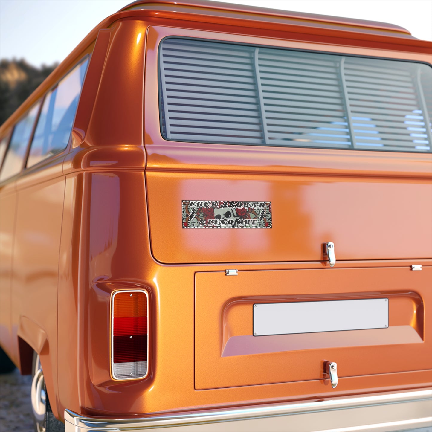 Fuck around and find out bumper sticker retro deadhead stickers for festivalgoer