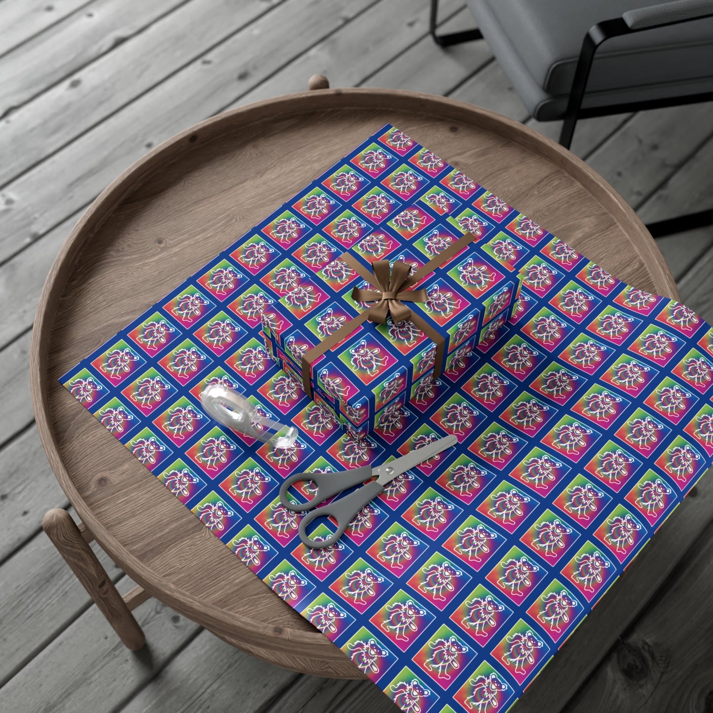 Grateful Dead bears tie-dye Wrapping Paper perfect gift wrap for Dead Heads