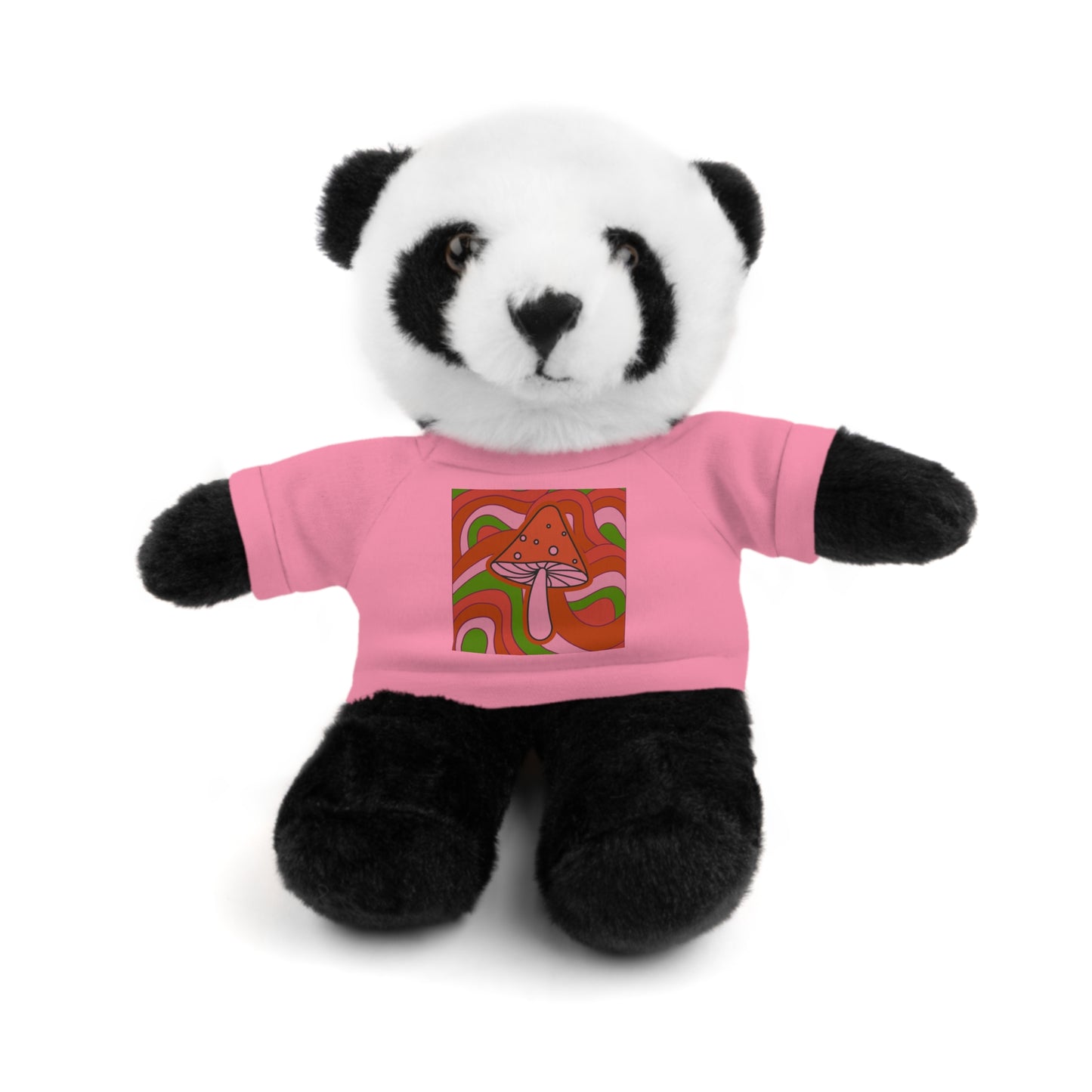 Stuffed Animals with psychedelic mushroom tshirt fun gift for fungi lovers