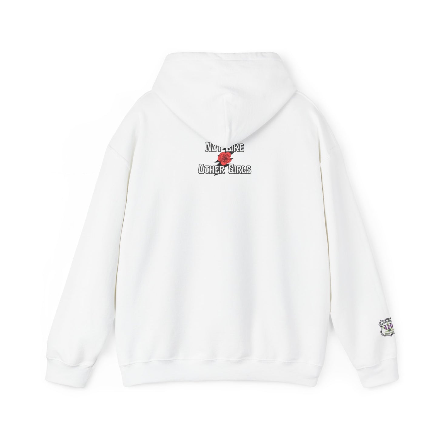 Grateful Dead hoodie scarlet begonias sweatshirt - print on front, back, and sleeve- Not like other girls