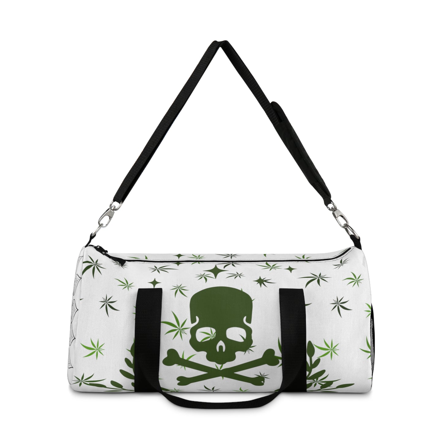 Skull and cross bones cannabis print Duffel Bag 420 pirate skull bag perfect high end cannabis couture gym bag