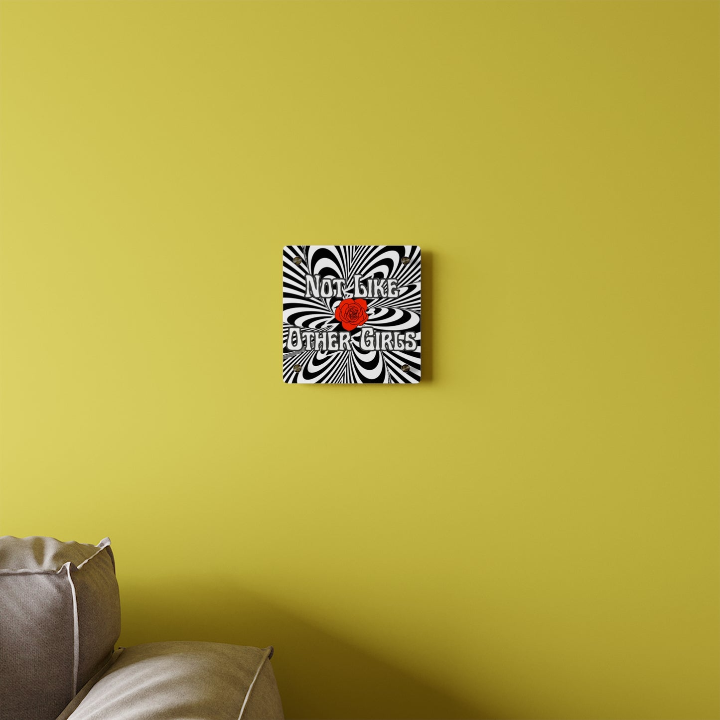 Psychedelic deadhead inspired optical illusion 13 point bolt decor - Acrylic Wall Art Panels - Not Like Other Girls