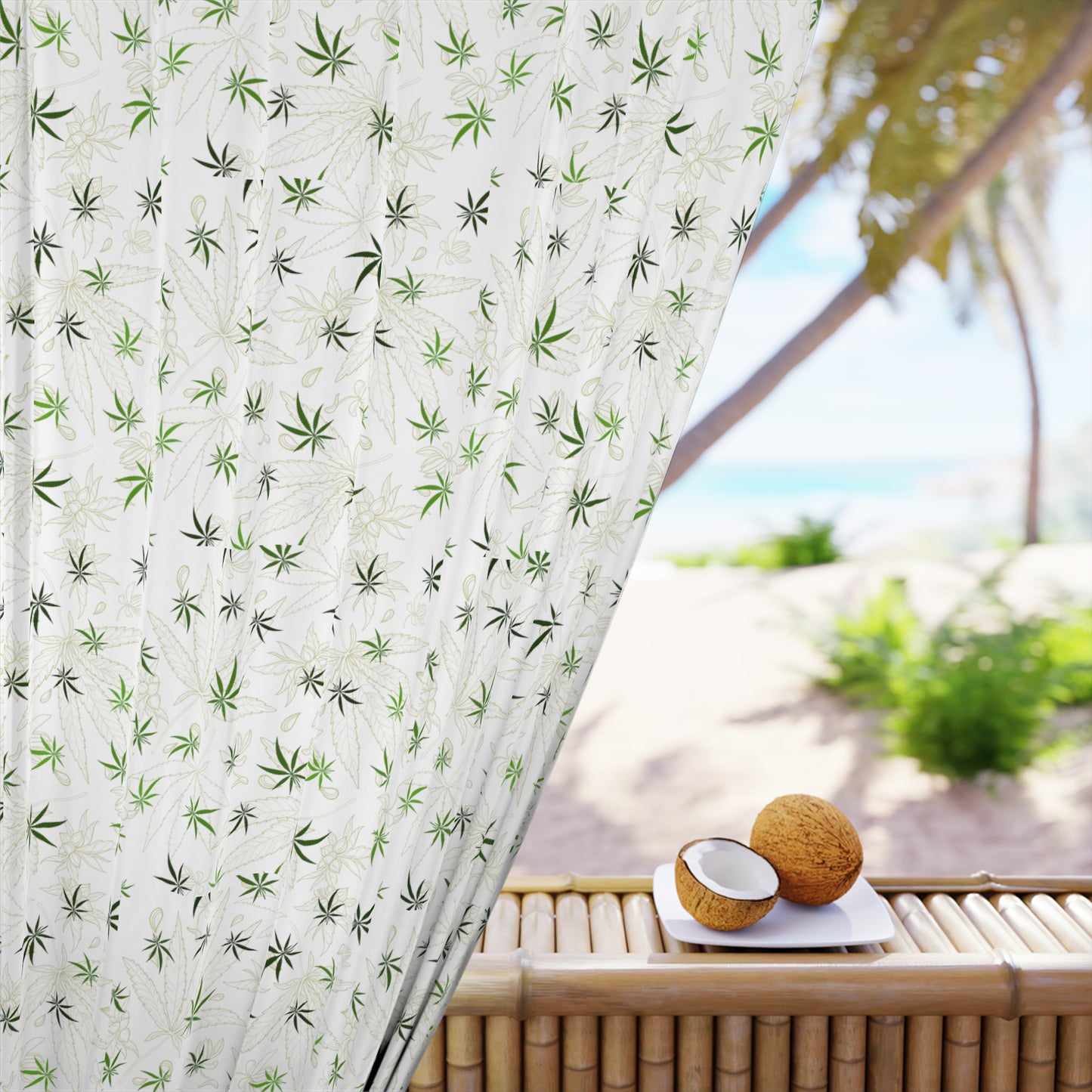 Custom cannabis 420 decor curtains -marijuana print blackout curtains for stoner style hippie homes boho chic dope decor