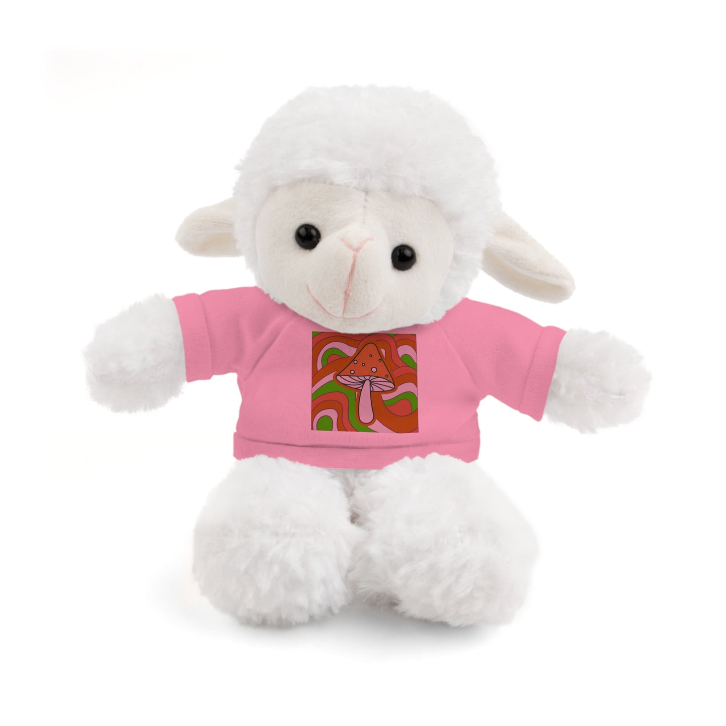 Stuffed Animals with psychedelic mushroom tshirt fun gift for fungi lovers