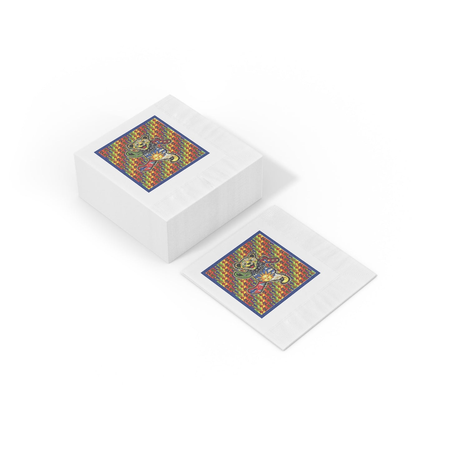 Grateful Dead bears blotter art party napkins perfect for dead head gatherings