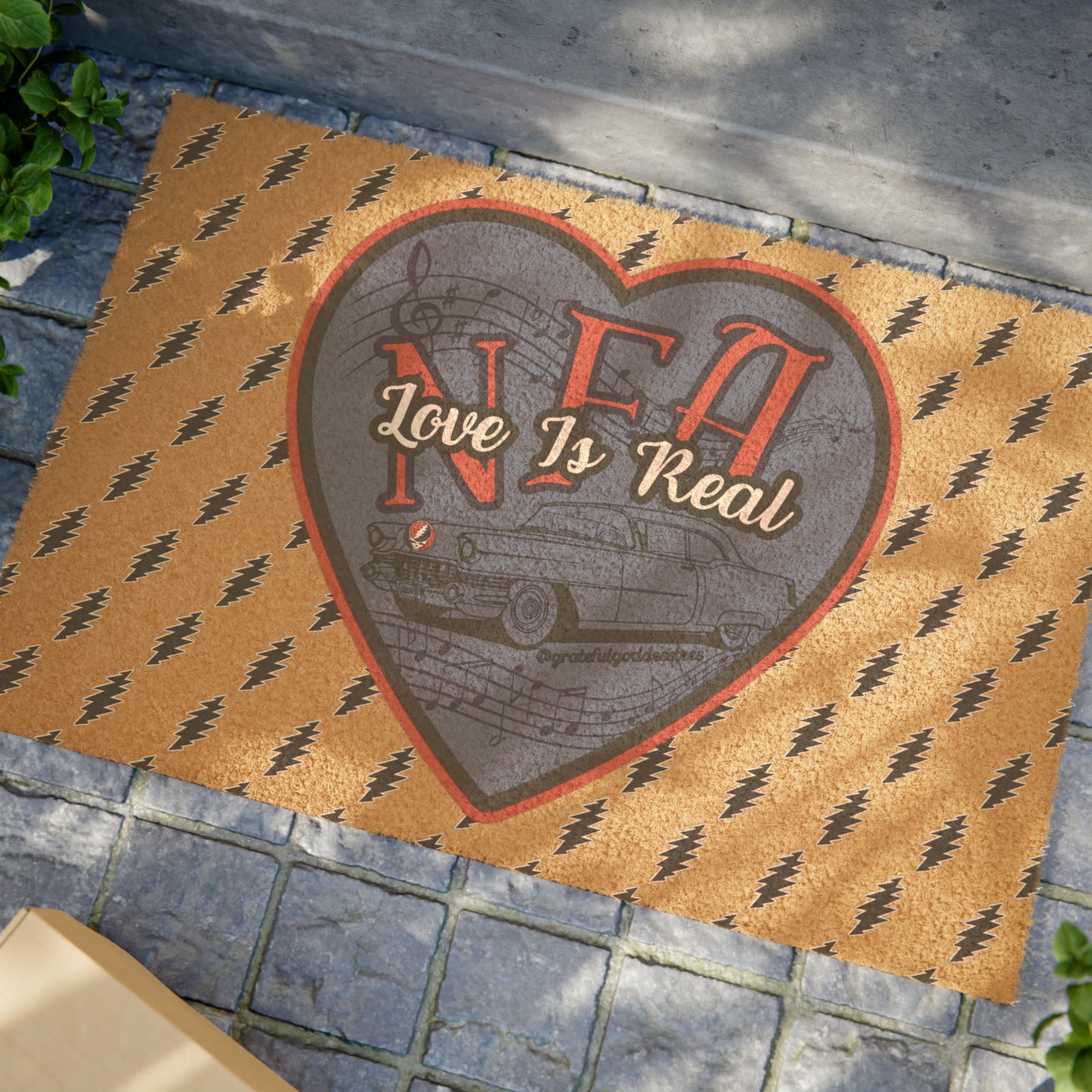 Grateful Dead doormat NFA Love is Real welcome mat Rug