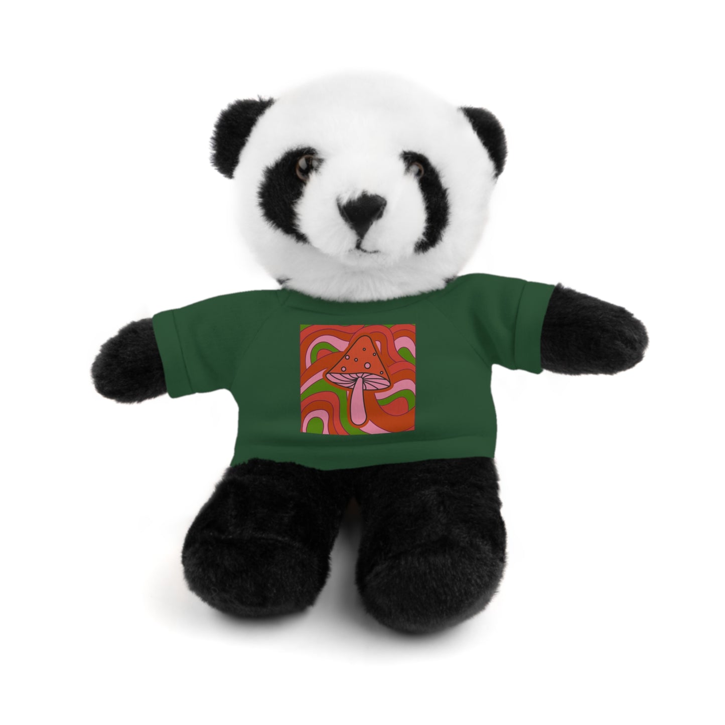 Stuffed Animals with psychedelic mushroom tshirt fun gift for fungi lovers