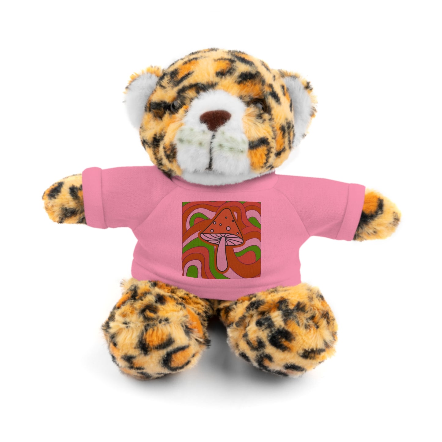 Stuffed Animals with psychedelic mushroom tshirt fun gift for fungi lovers