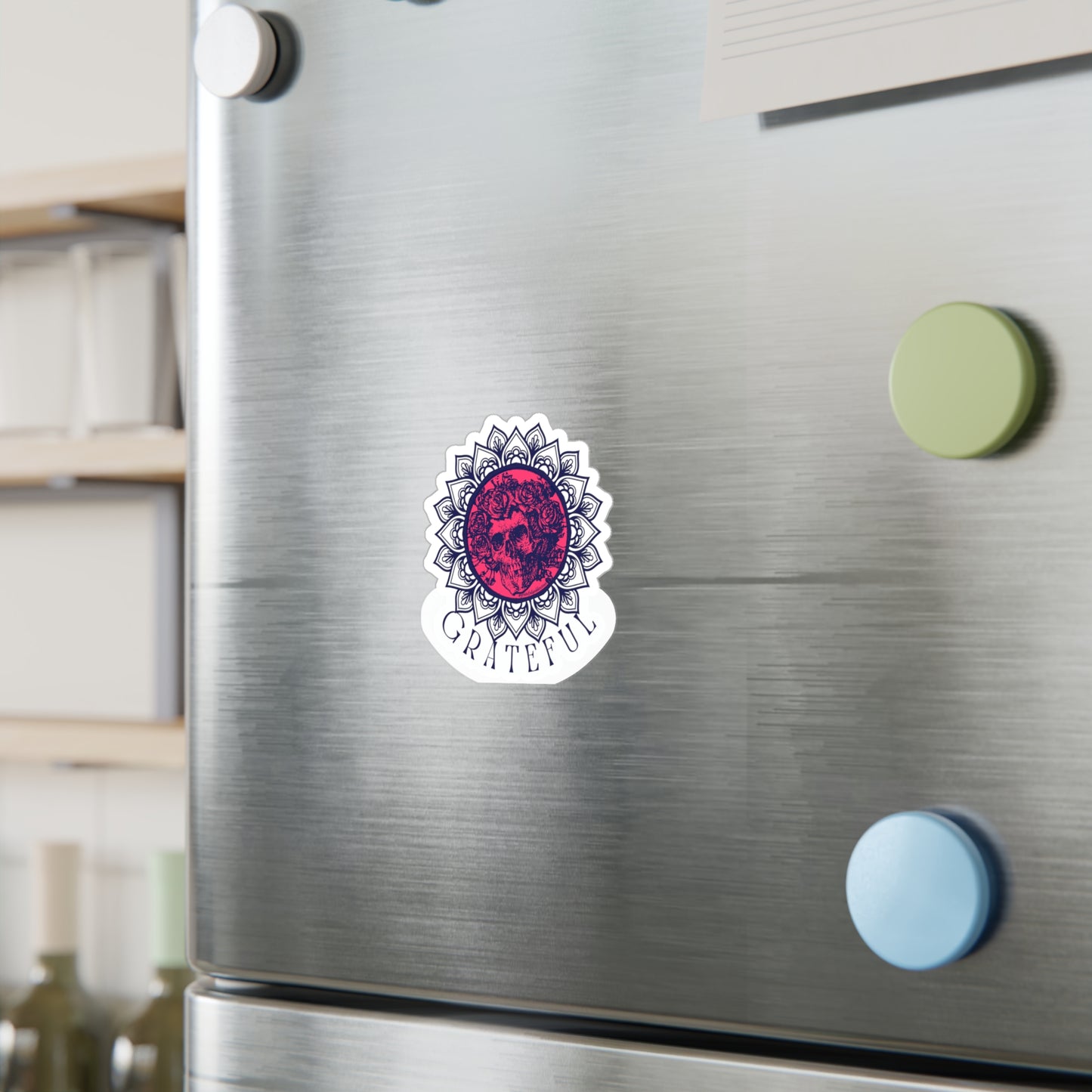 Grateful Dead inspired skull and roses Decal