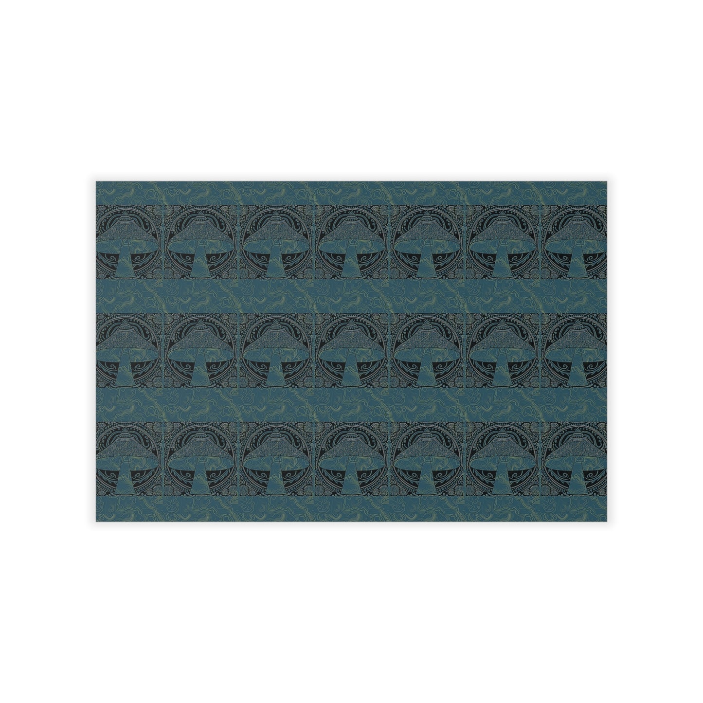 Psychedelic wall design boho decor wall decals batik Bali style inspired mushroom wall paper hip eclectic room design elements
