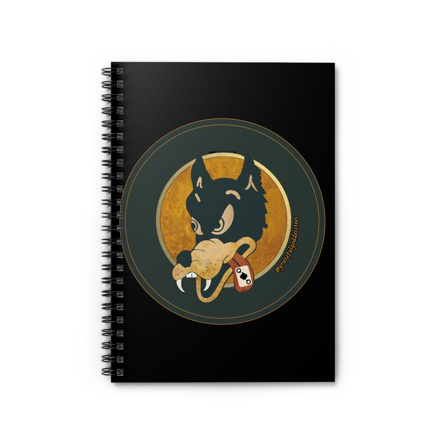 Grateful Dead dire wolf inspired Spiral Notebook