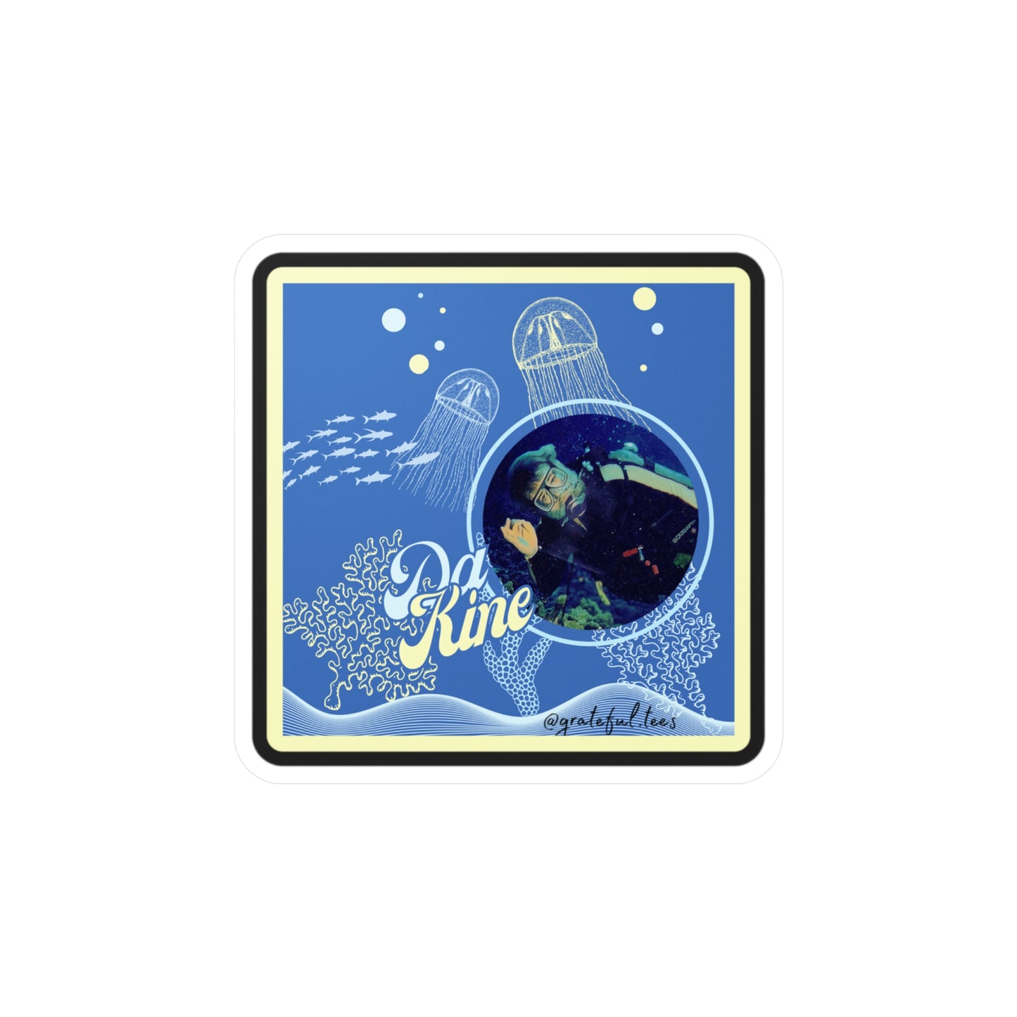 Jerry Garcia da Kine scuba Kiss-Cut Vinyl Decals