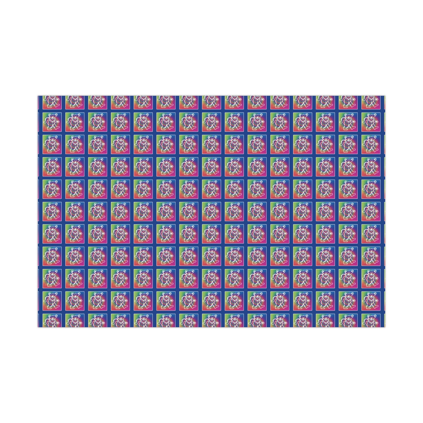Grateful Dead bears tie-dye Wrapping Paper perfect gift wrap for Dead Heads