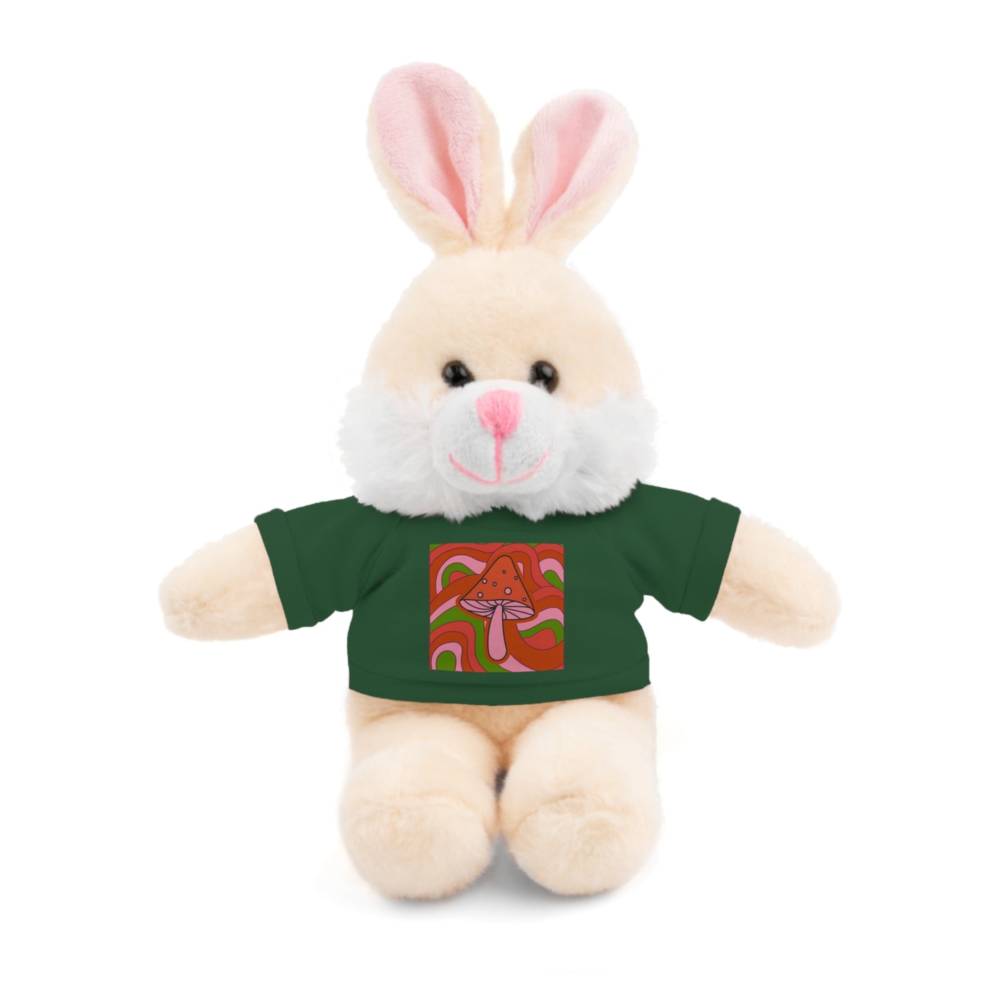 Stuffed Animals with psychedelic mushroom tshirt fun gift for fungi lovers