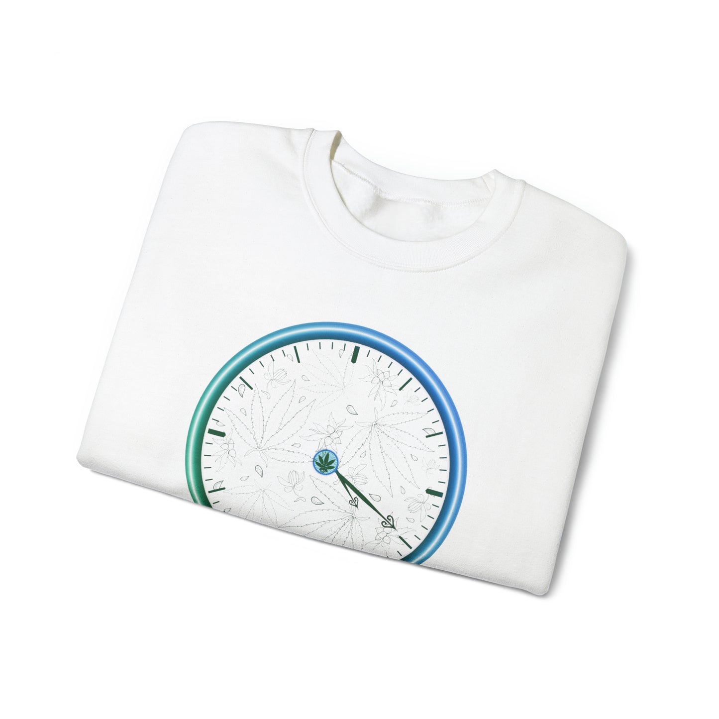 420 clock cannabis couture sweatshirt - 420 cannabis fashion pullover for high end stoners