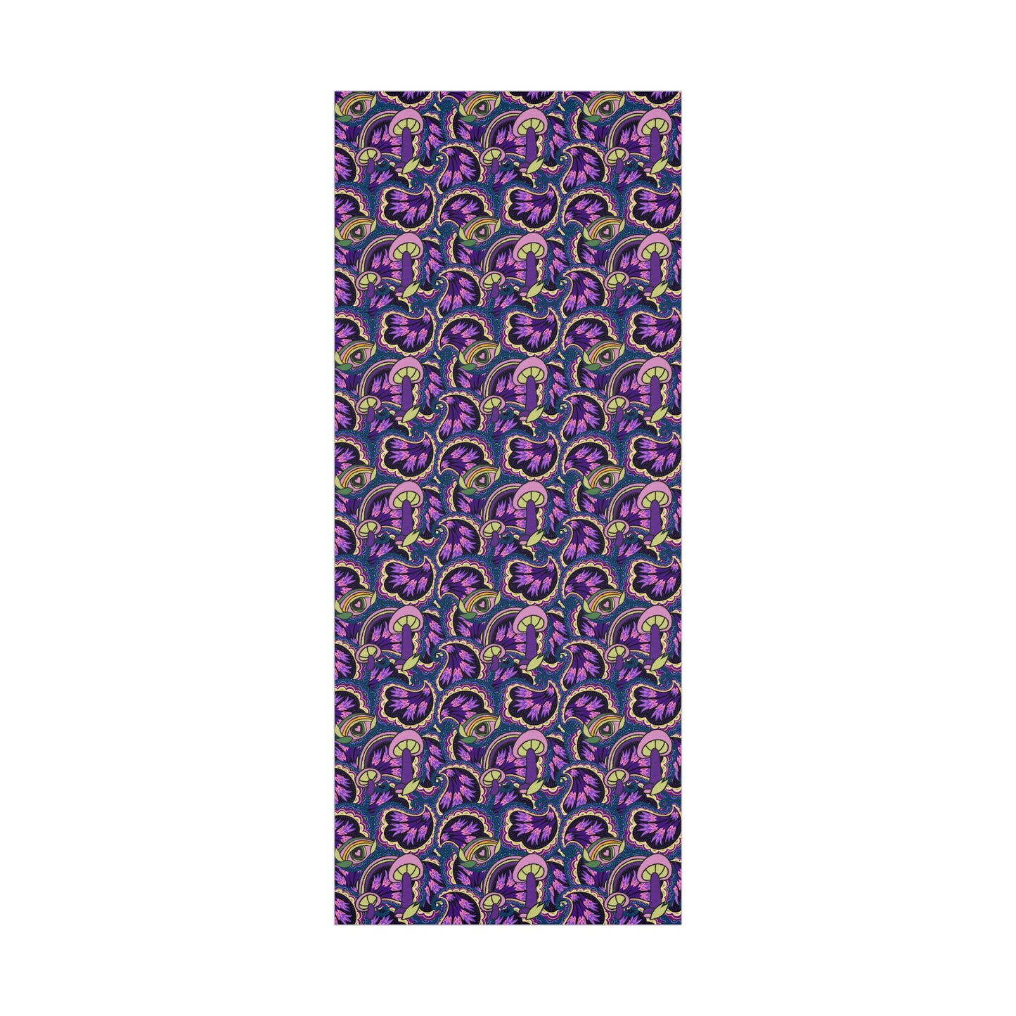 Purple psychedelic wrapping paper perfect Gift Wrap Papers for magic mushroom lovers retro hippie style