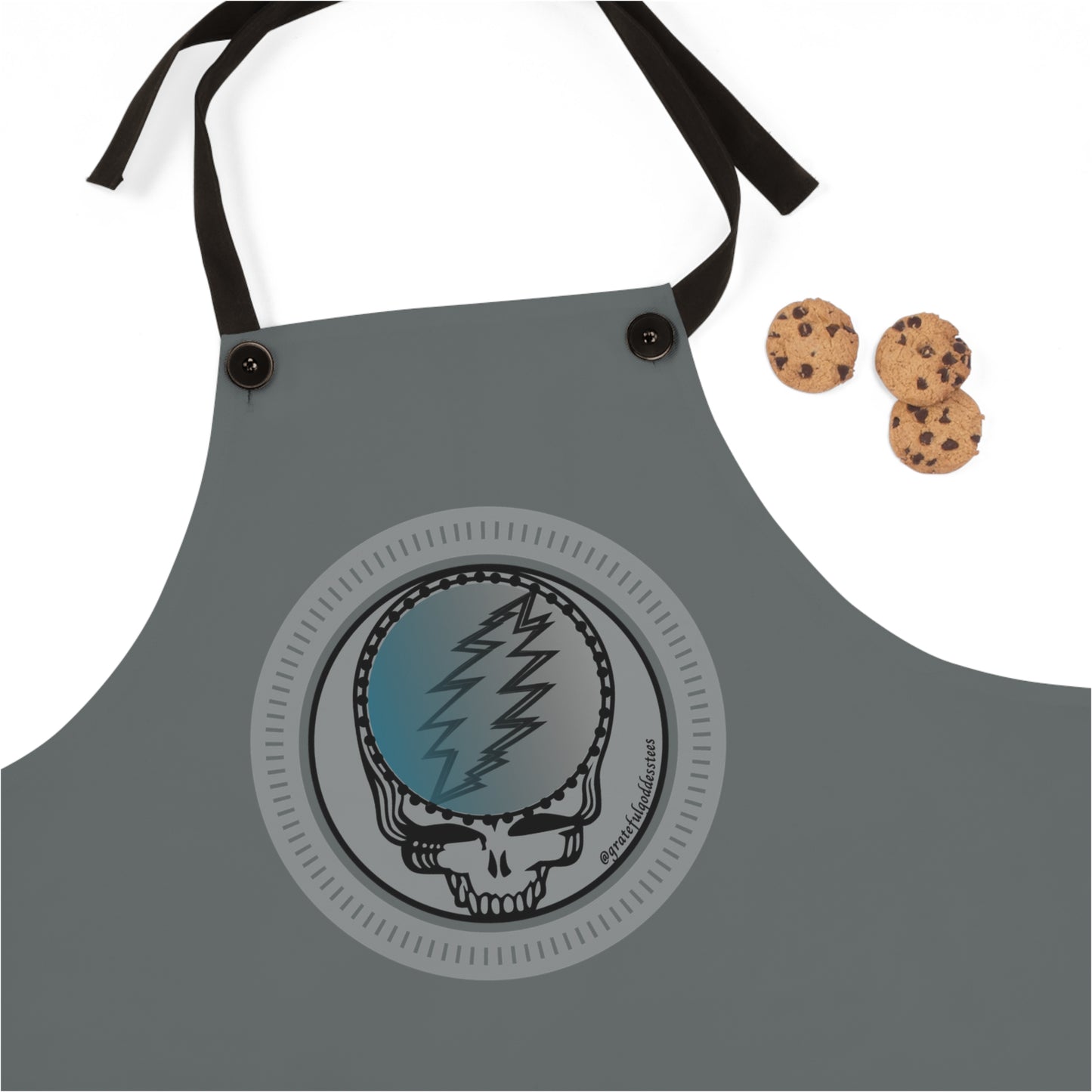 Grateful Dead home Steal your face gray Apron