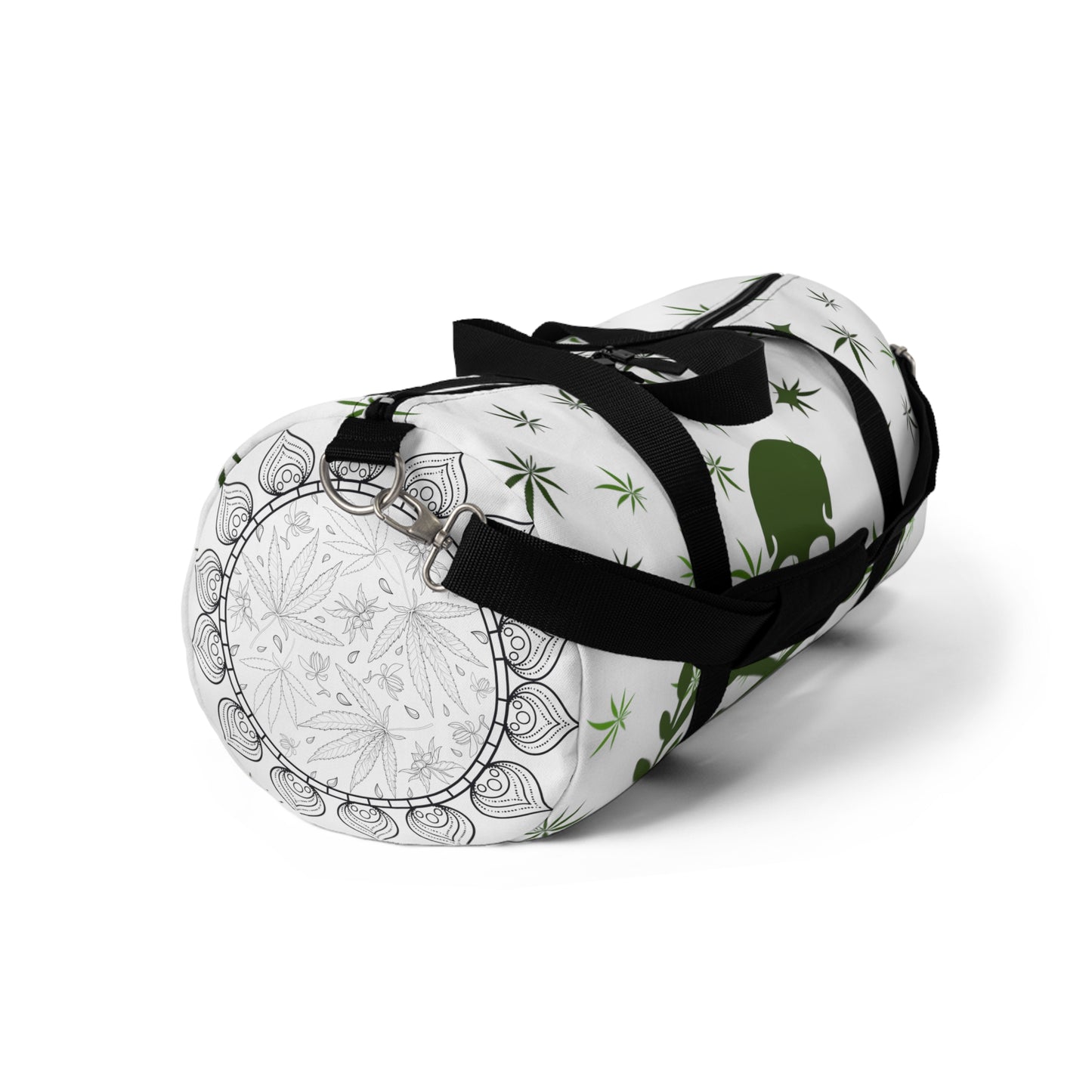Skull and cross bones cannabis print Duffel Bag 420 pirate skull bag perfect high end cannabis couture gym bag