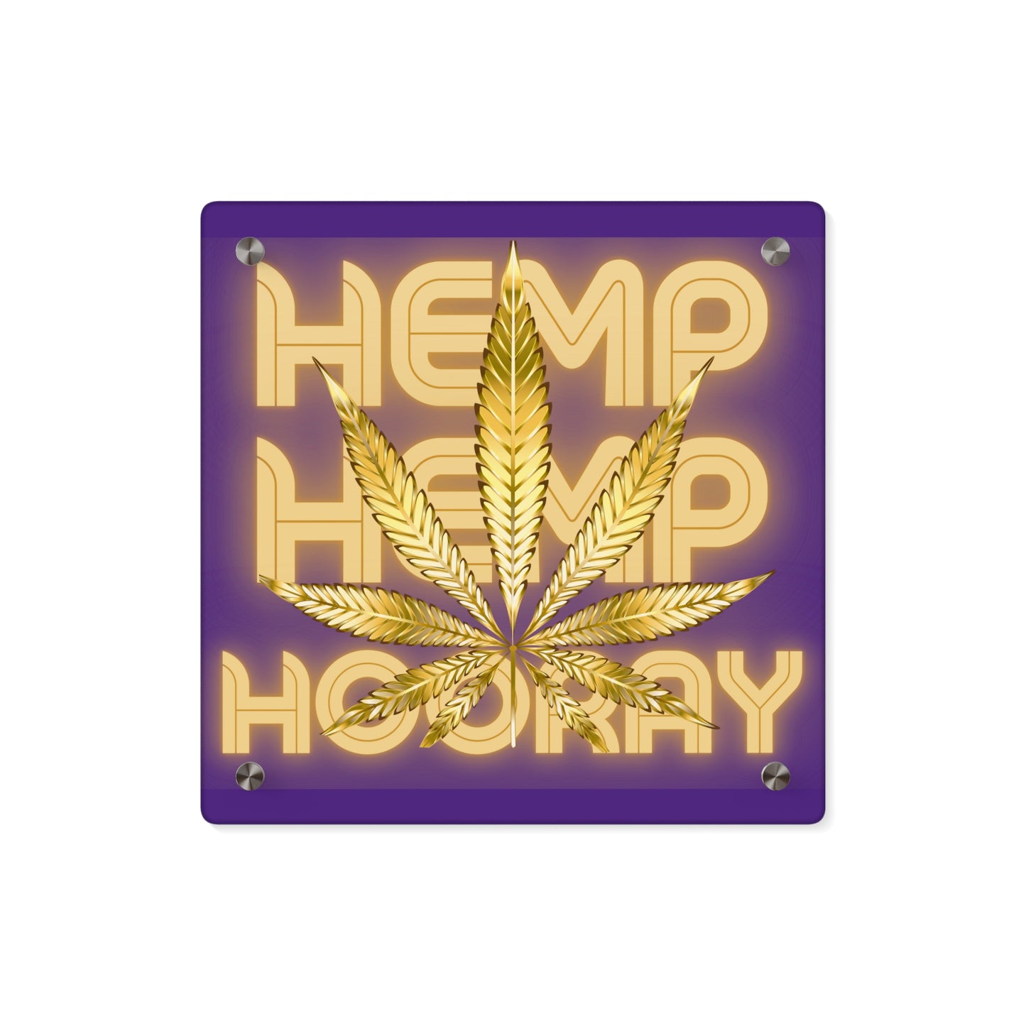 Hemp pop art - original 420 stoner decor cannabis pop art decor Acrylic 420 Wall Art Panels available in 2 sizes