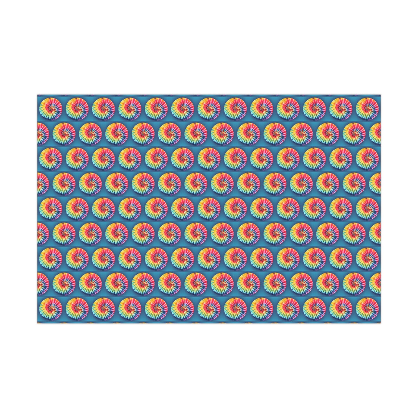 Spiral tie-dye wrapping paper psychedelic gift wrap papers for hippie gift