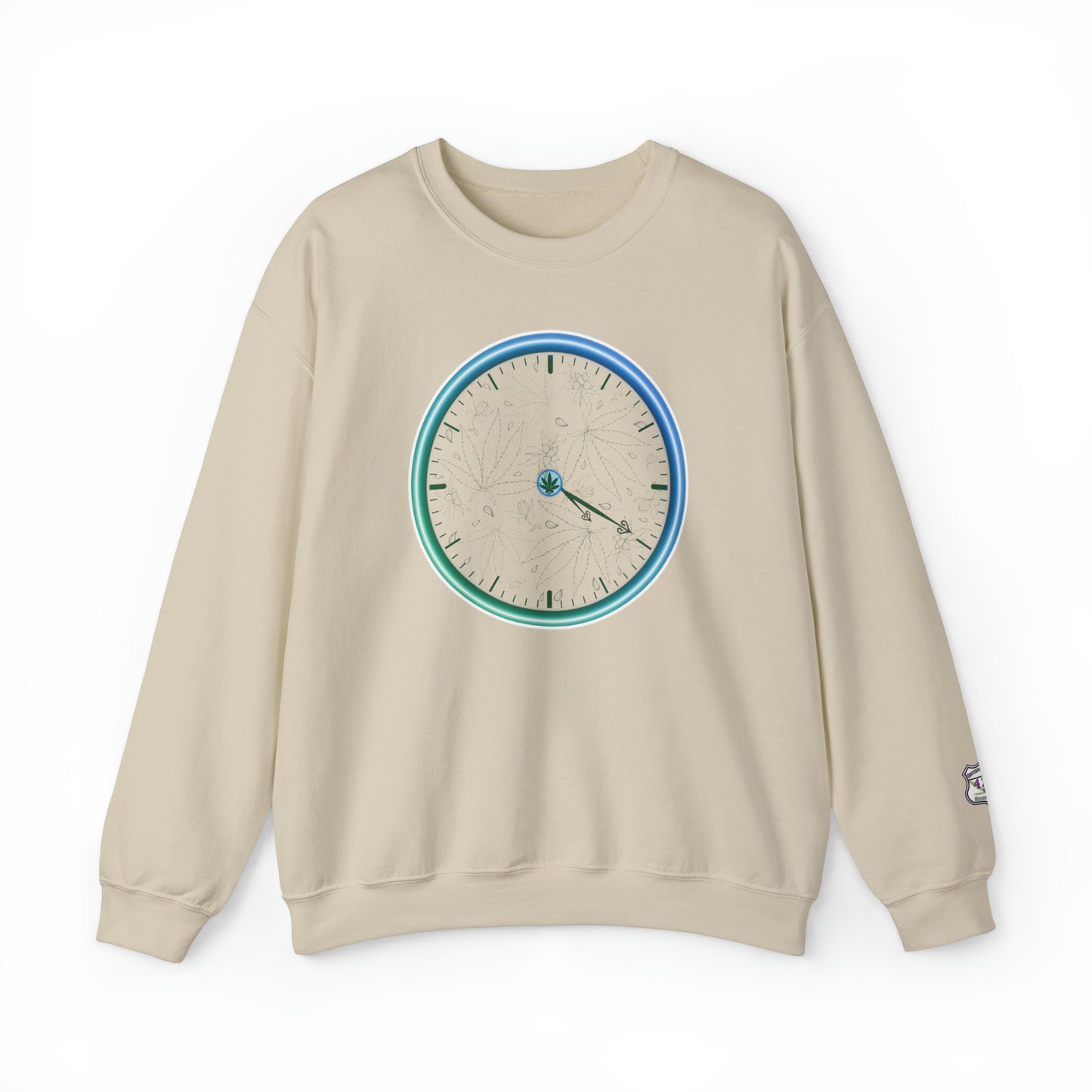 420 clock cannabis couture sweatshirt - 420 cannabis fashion pullover for high end stoners