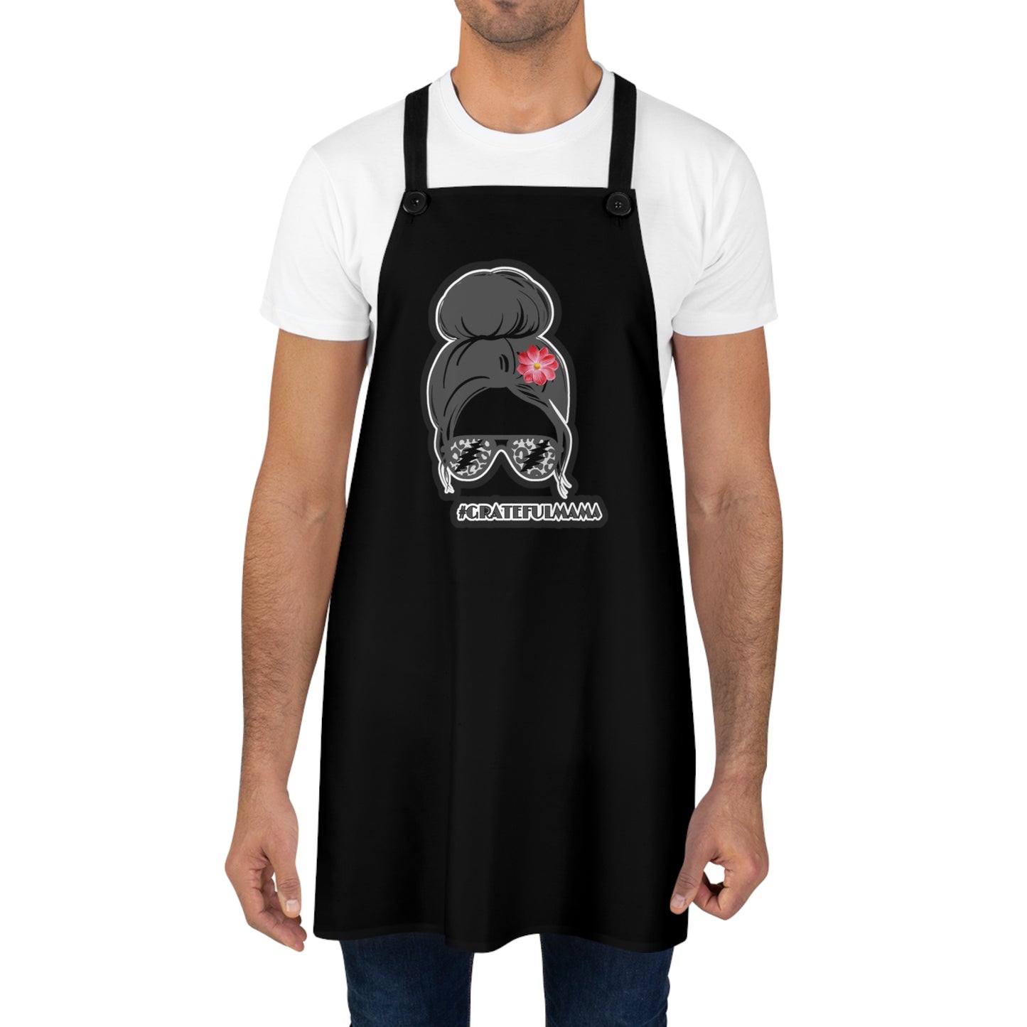 Grateful mama Grateful Dead inspred black Apron