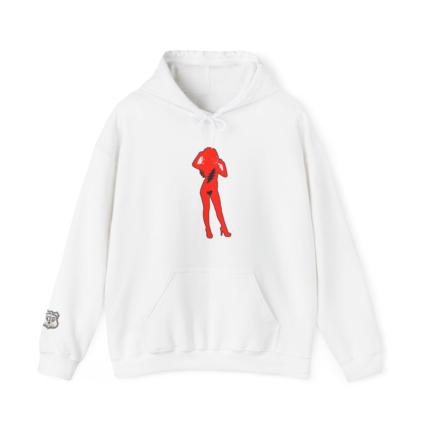 Grateful Dead hoodie scarlet begonias sweatshirt - print on front, back, and sleeve- Not like other girls