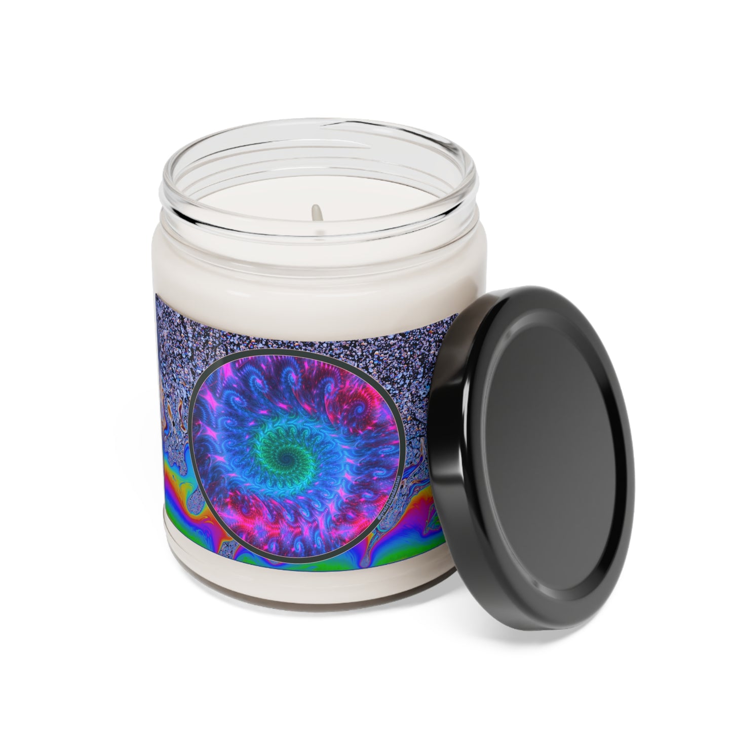 Psychedelic home decor - tie-dye Soy Candle - hippie home decor - eclectic trippy candle - perfect gift for deadheads