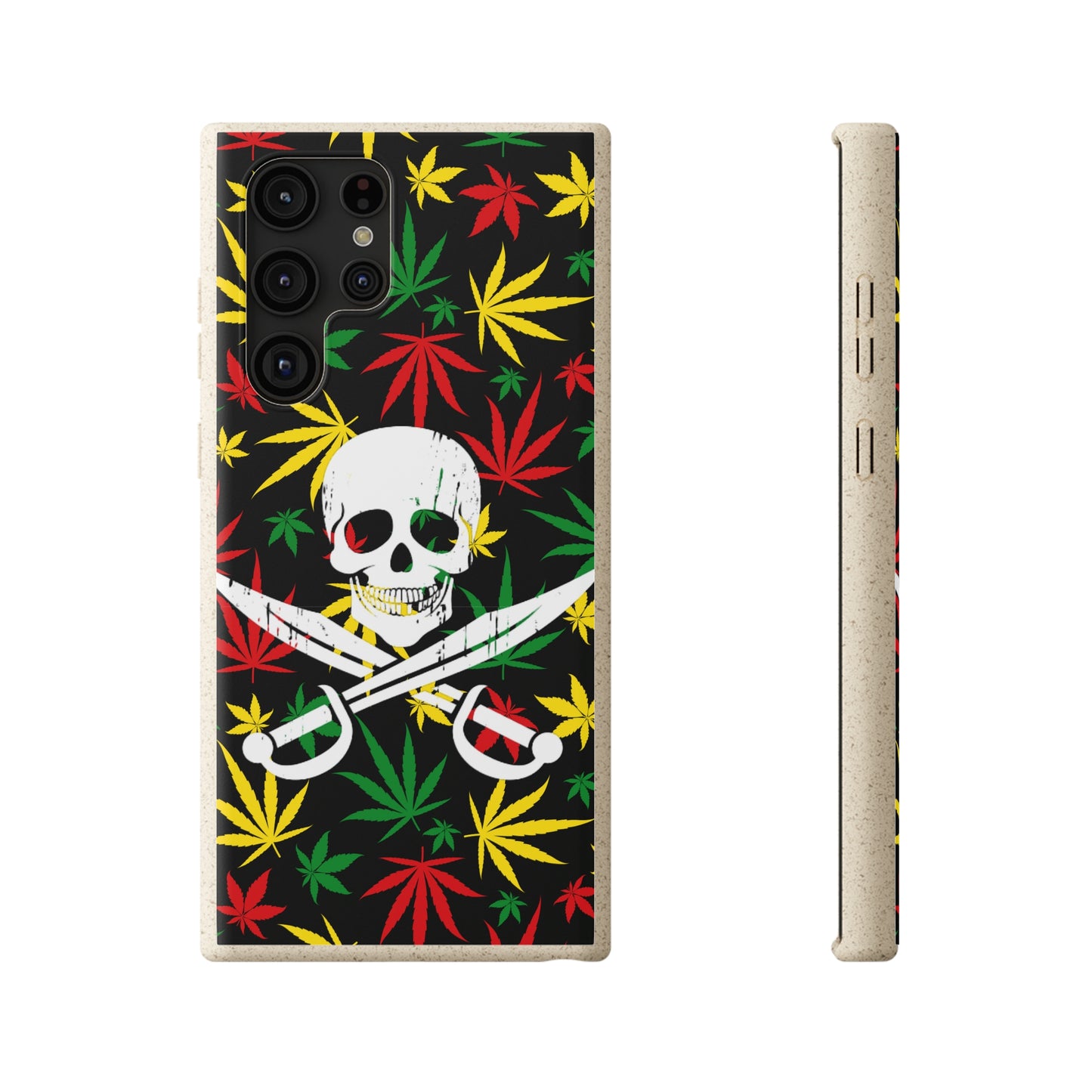 420 cannabis Jolly Roger Buccaneer weed Biodegradable eco friendly phone case