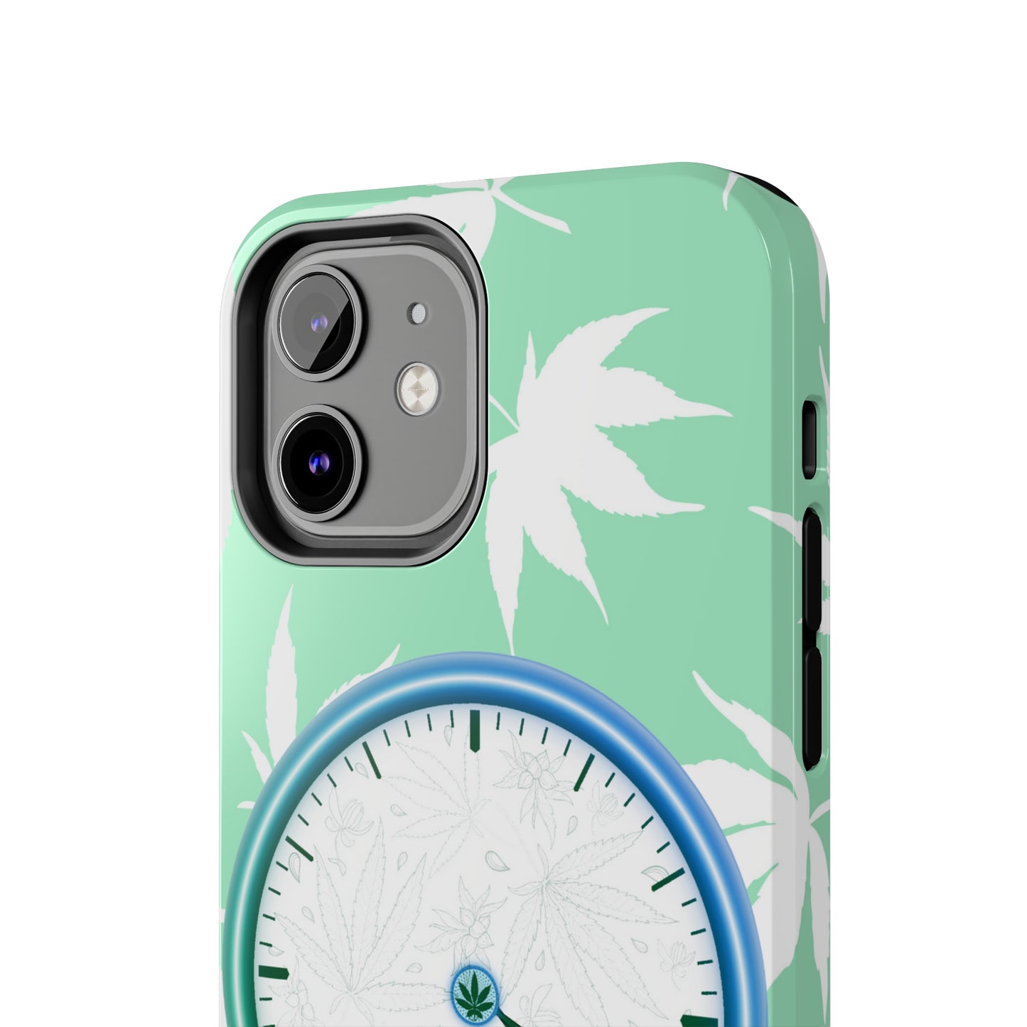 420 clock cannabis tough phone Cases cannabis leaf and 420 clock phone case for high end cannabist