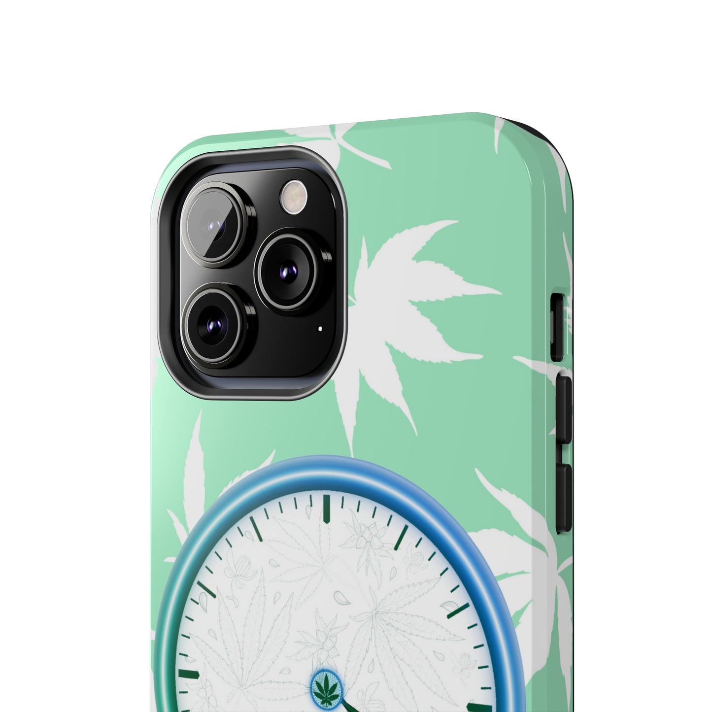 420 clock cannabis tough phone Cases cannabis leaf and 420 clock phone case for high end cannabist