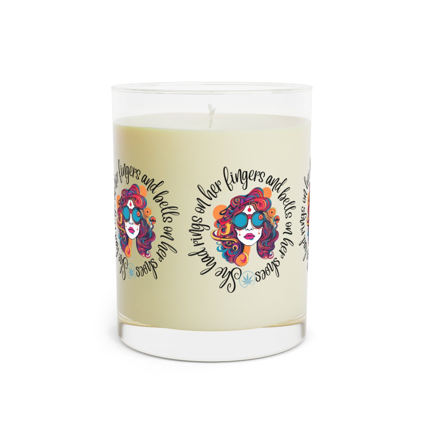 Hippie chick Grateful Dead inspired decor Scented Candle - Full Glass