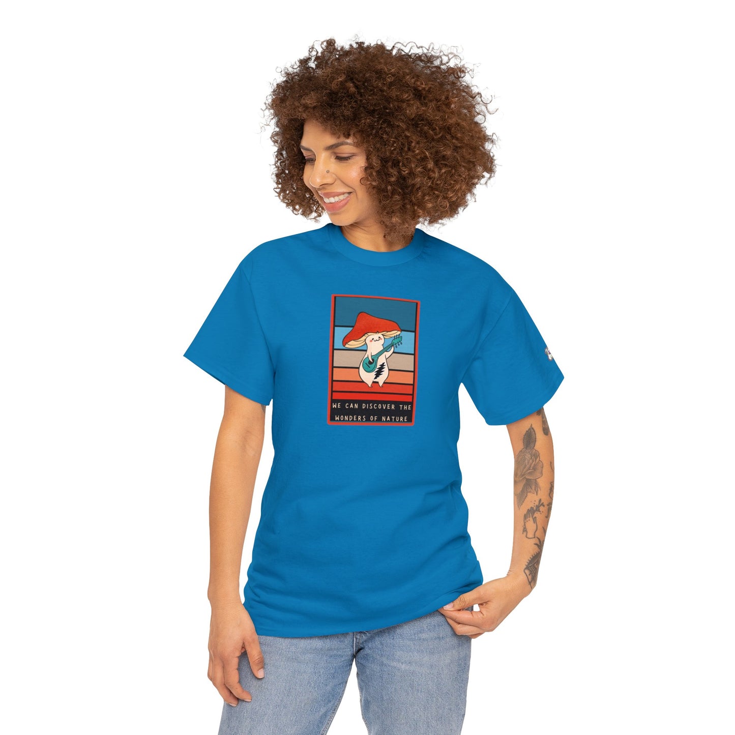 Grateful Dead Sugar Magnolia mushroom tshirt with left sleeve 420 print