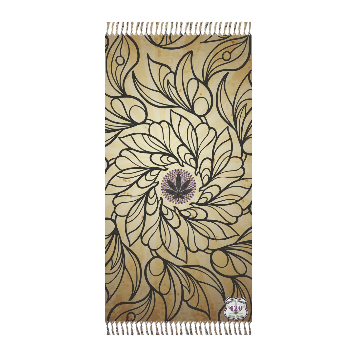 Psychdelic vintage cannabis 420 boho beach cloth marijuana couture for high end stoner
