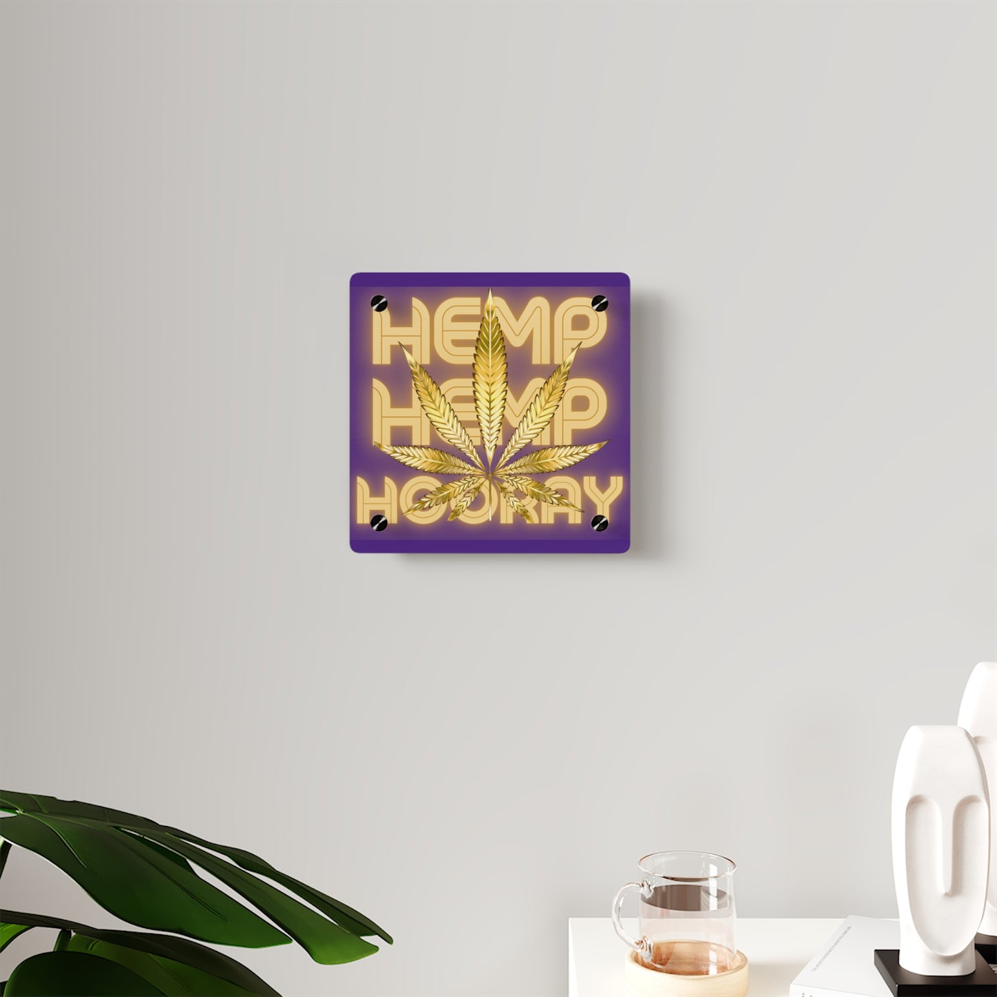 Hemp pop art - original 420 stoner decor cannabis pop art decor Acrylic 420 Wall Art Panels available in 2 sizes