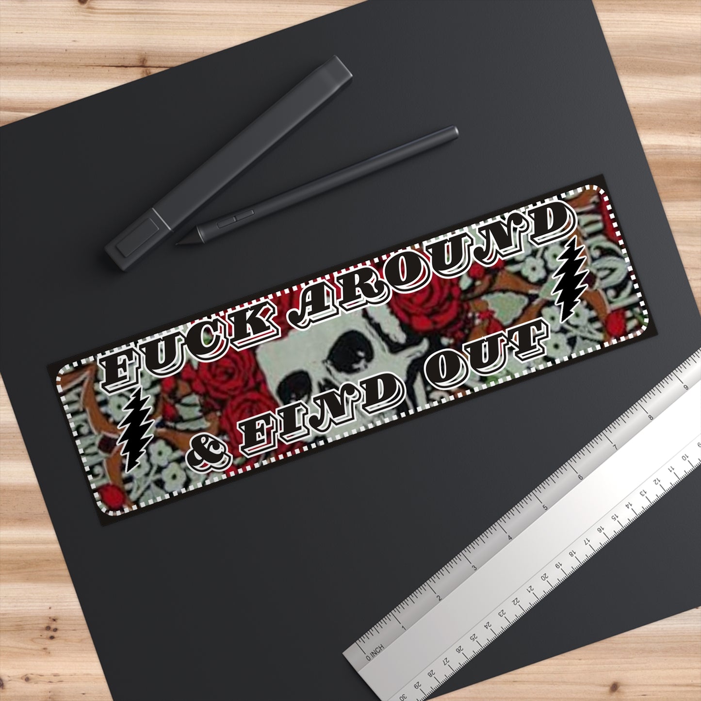 Fuck around and find out bumper sticker retro deadhead stickers for festivalgoer