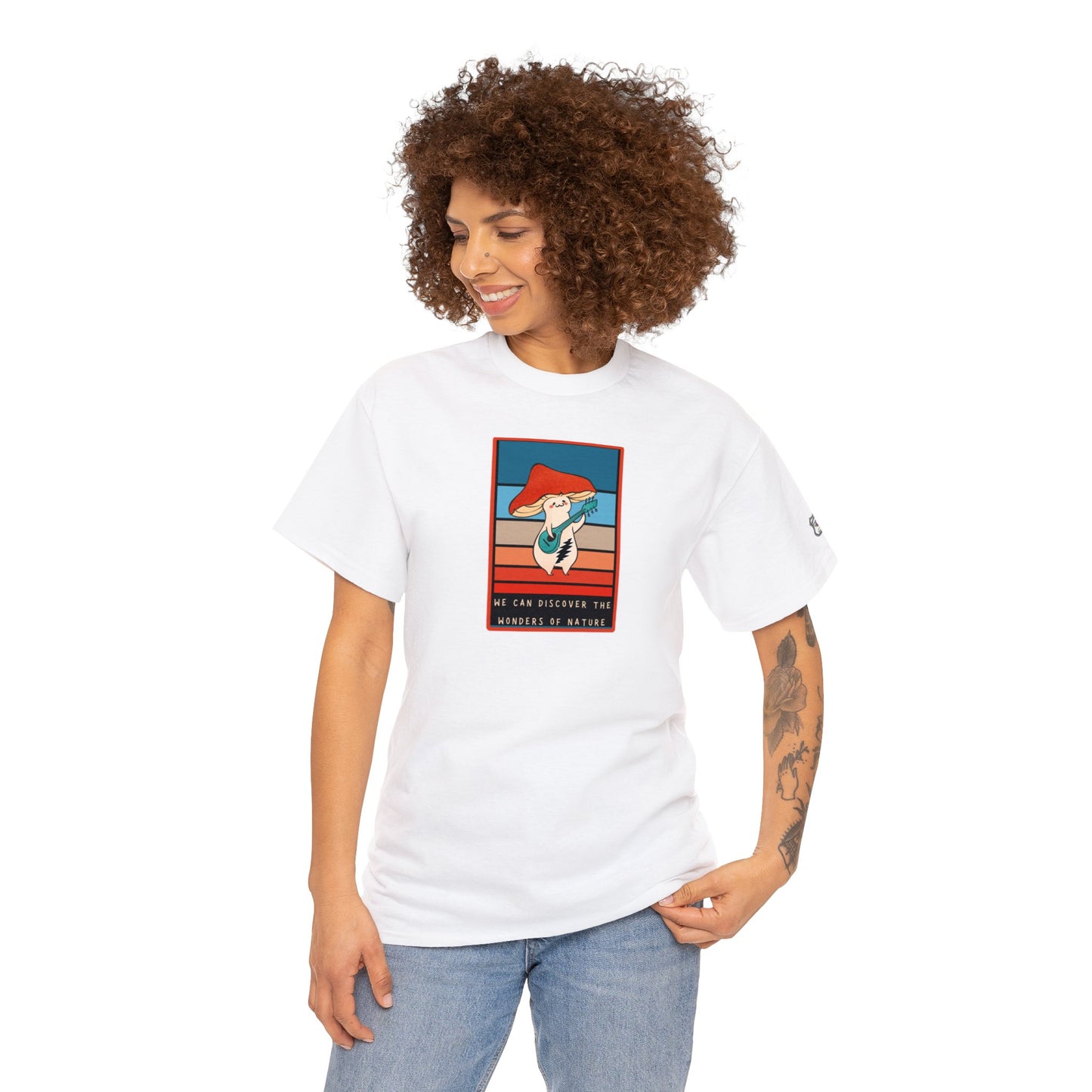 Grateful Dead Sugar Magnolia mushroom tshirt with left sleeve 420 print