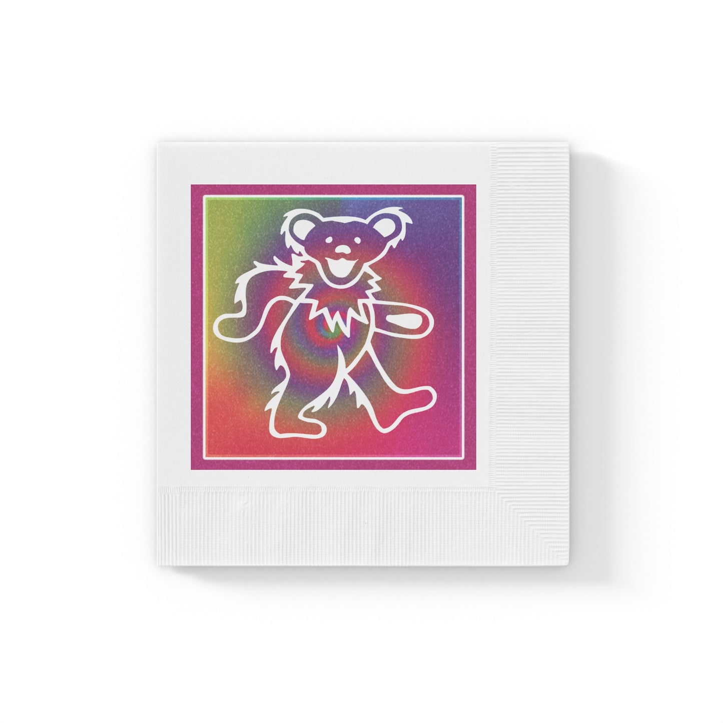 Grateful Dead dancing bear tie-dye napkins perfect for dead head gatherings