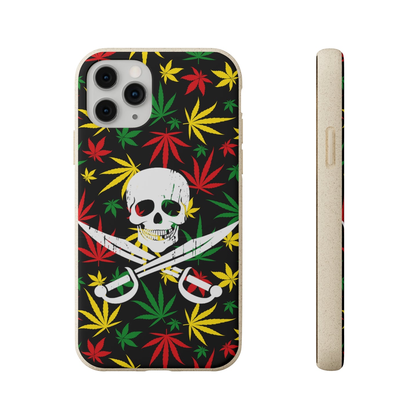 420 cannabis Jolly Roger Buccaneer weed Biodegradable eco friendly phone case