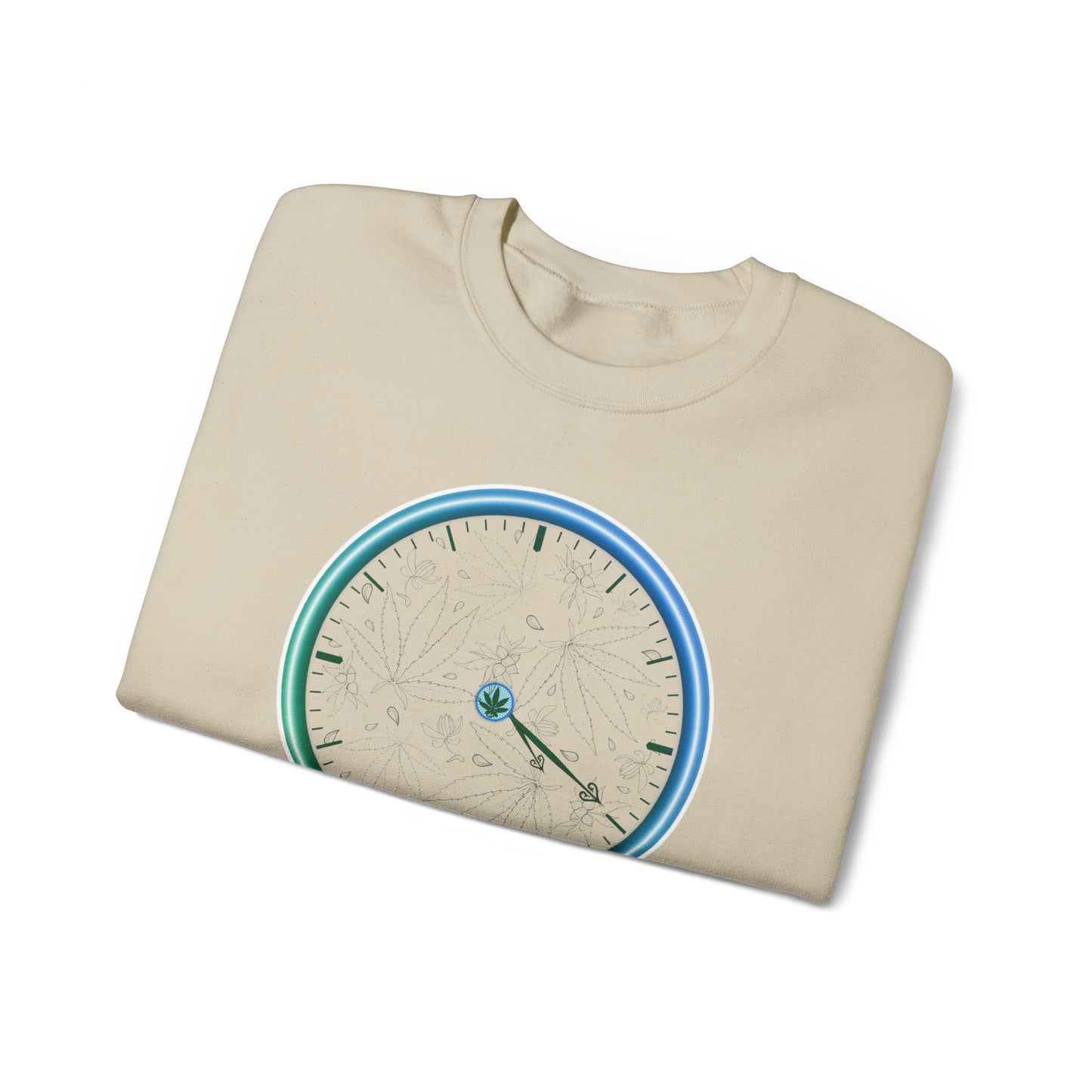 420 clock cannabis couture sweatshirt - 420 cannabis fashion pullover for high end stoners