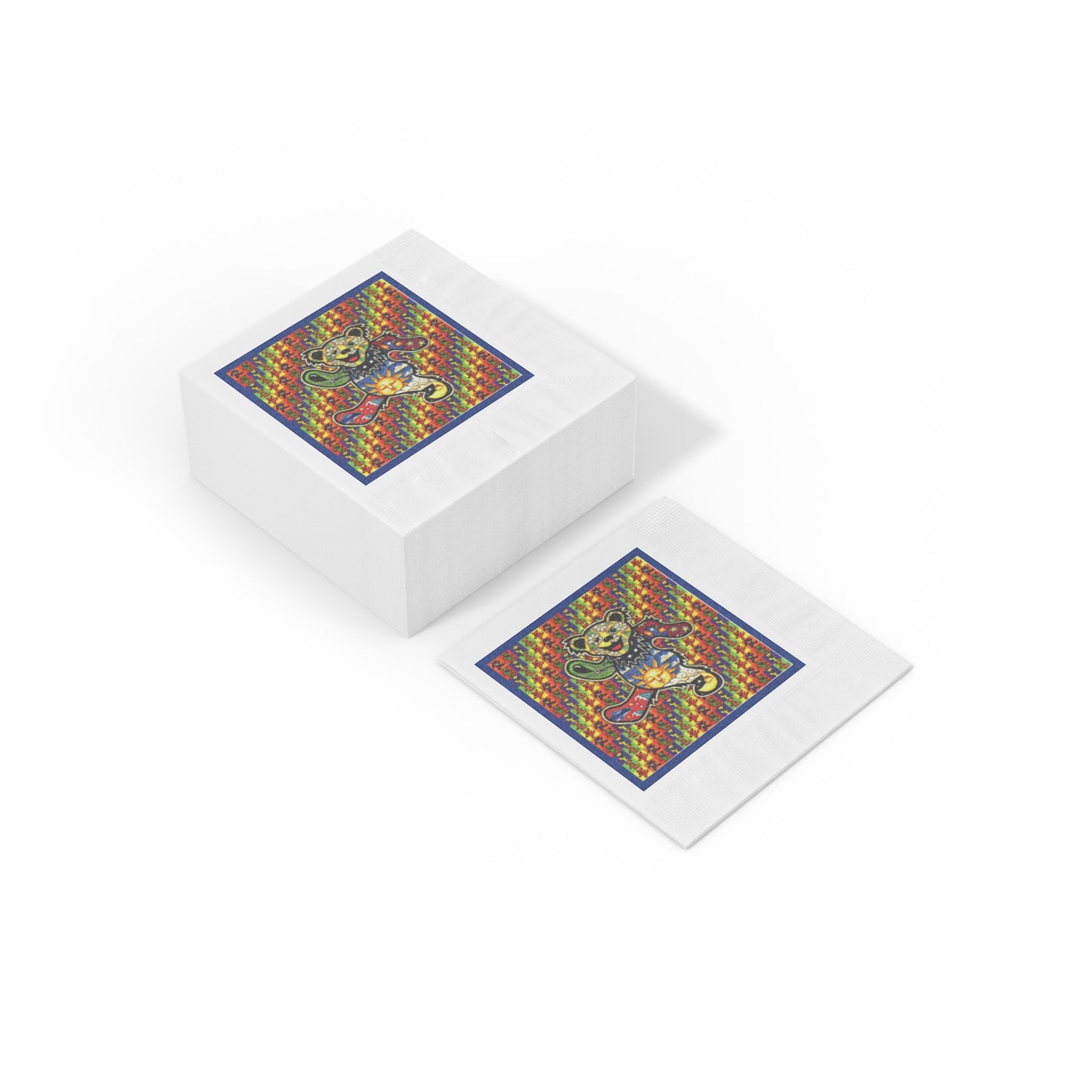 Grateful Dead bears blotter art party napkins perfect for dead head gatherings