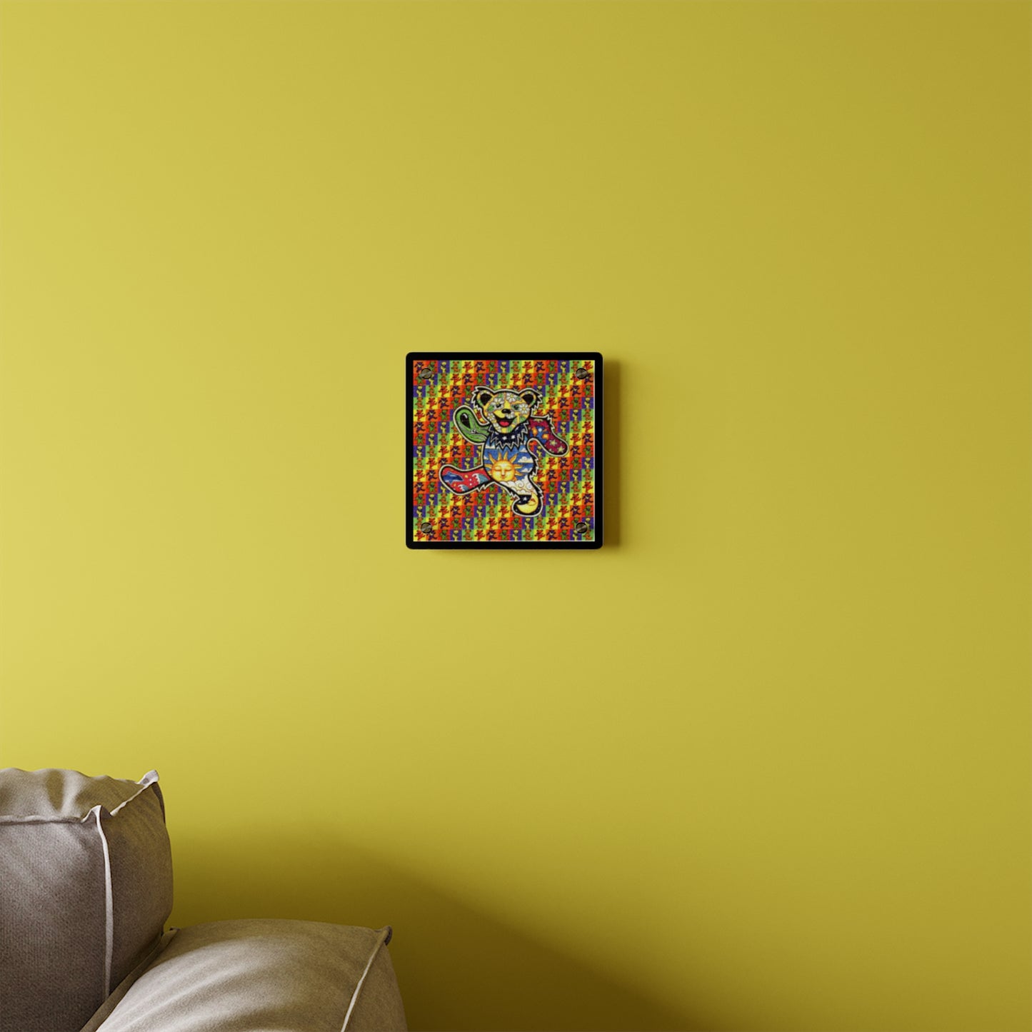 Grateful Dead dancing bears vintage LSD blotter art - tab sheet psychedelic wall art - Acrylic Wall Art Panels available in 2 sizes