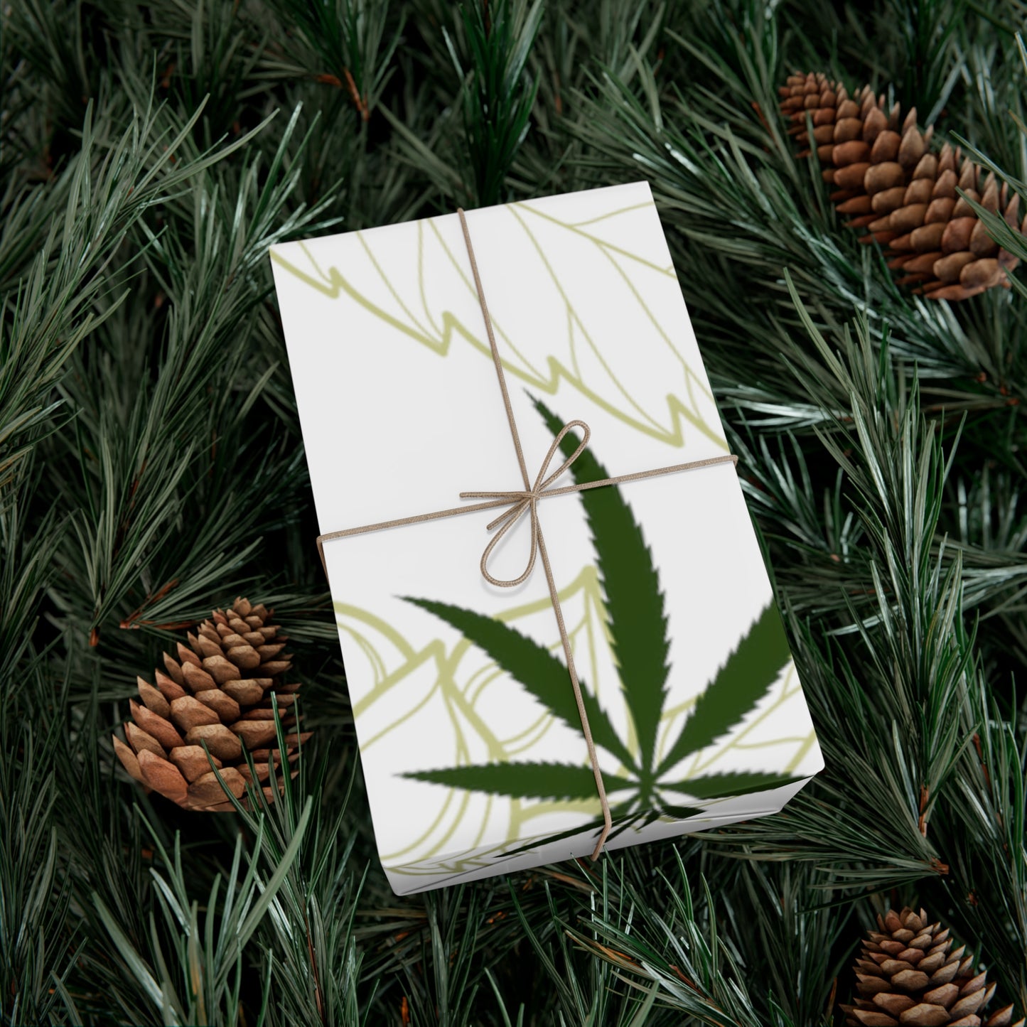 Cannabis leaf print Gift Wrap Papers perfect holiday gift wrap for marijuana lovers 420 gift wrapping paper
