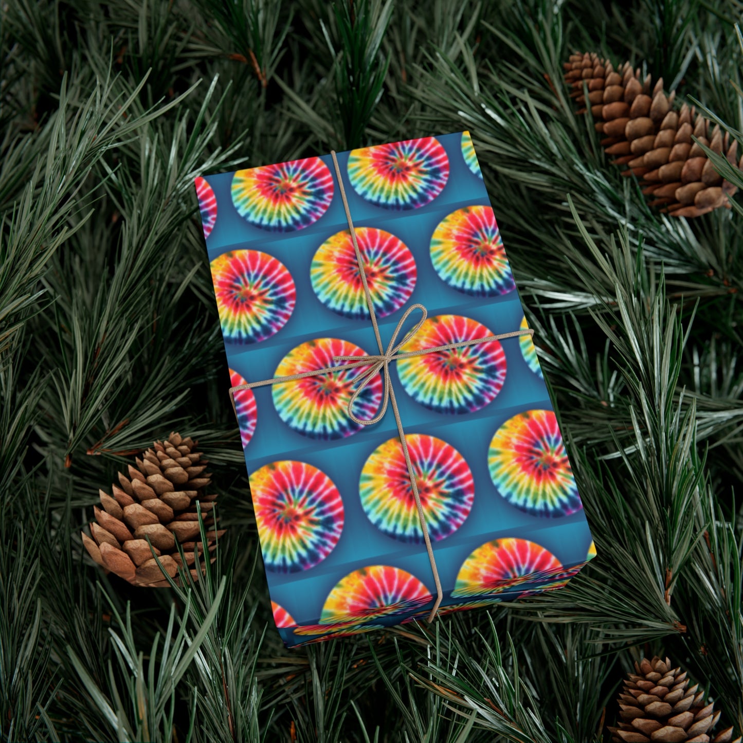 Spiral tie-dye wrapping paper psychedelic gift wrap papers for hippie gift